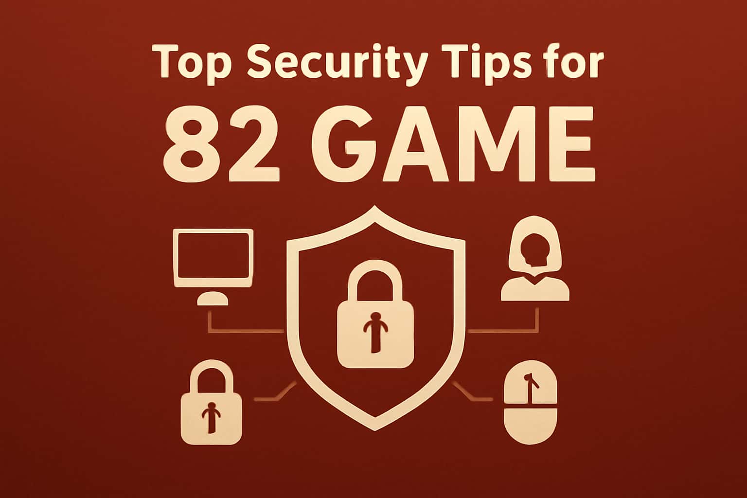 An informative graphic illustrating security tips for 82 Game, emphasizing account safety.