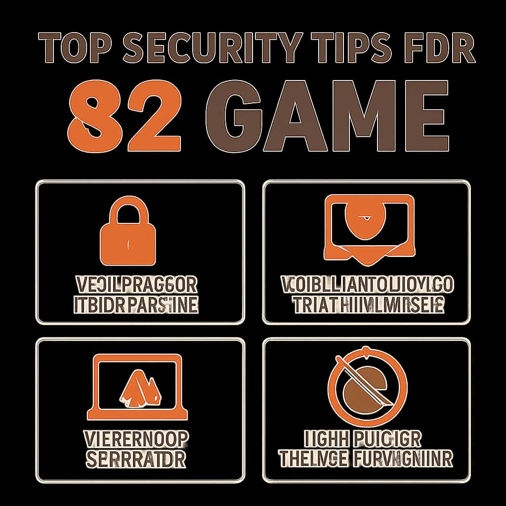 An educational diagram outlining key security measures for 82 Game.