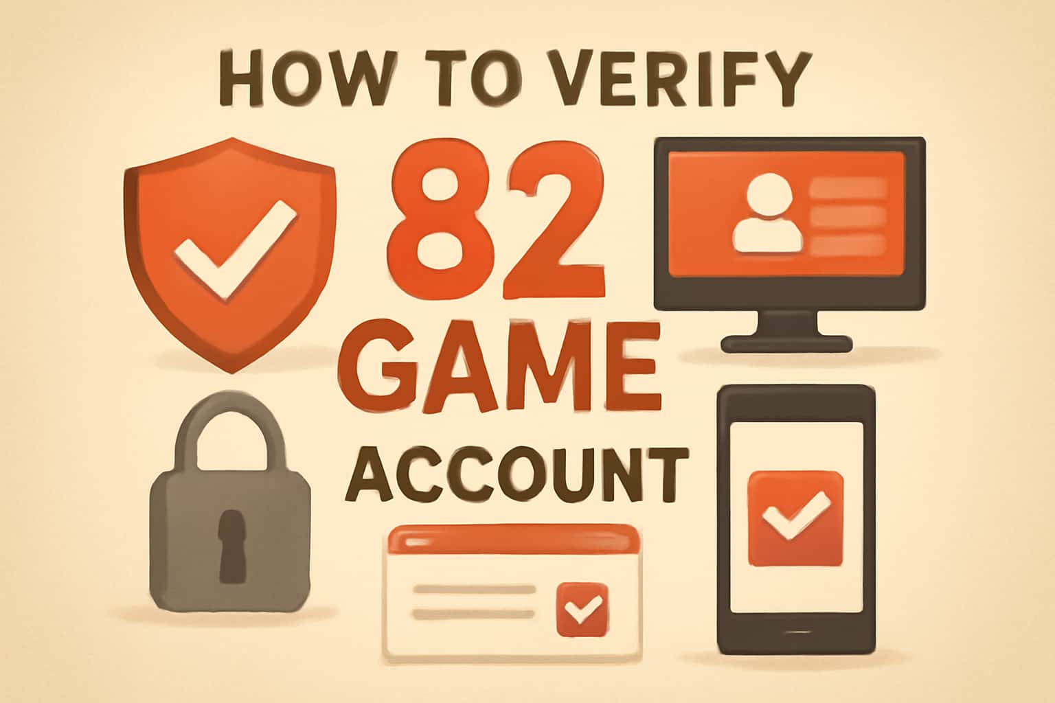 A visual guide for verifying an 82 Game account.