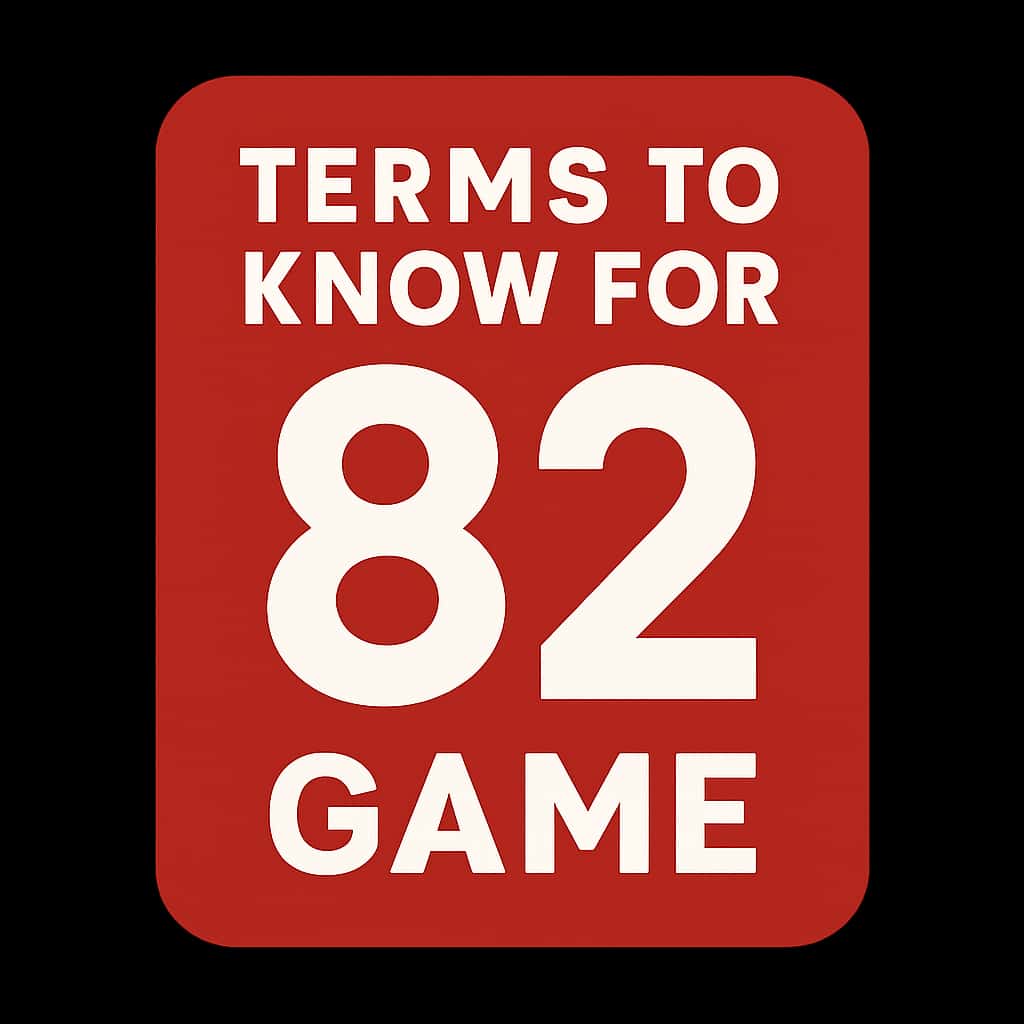 A badge symbolizing guidance on the terms for 82 Game.