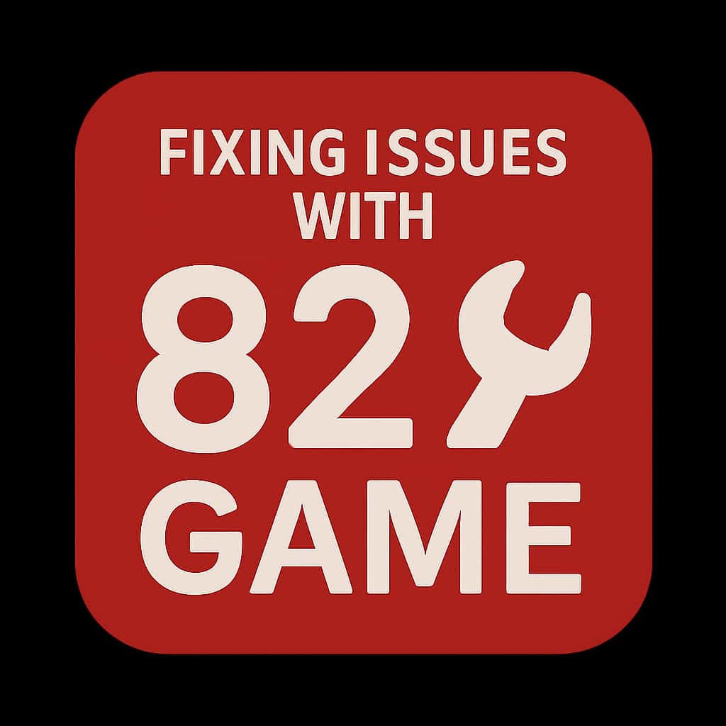 A badge representing the guide for fixing issues with 82 Game.
