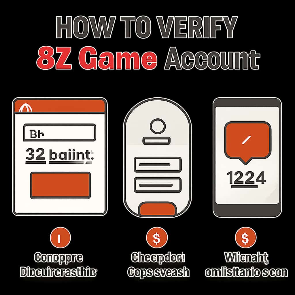 Illustration of steps for verifying an 82 Game account.