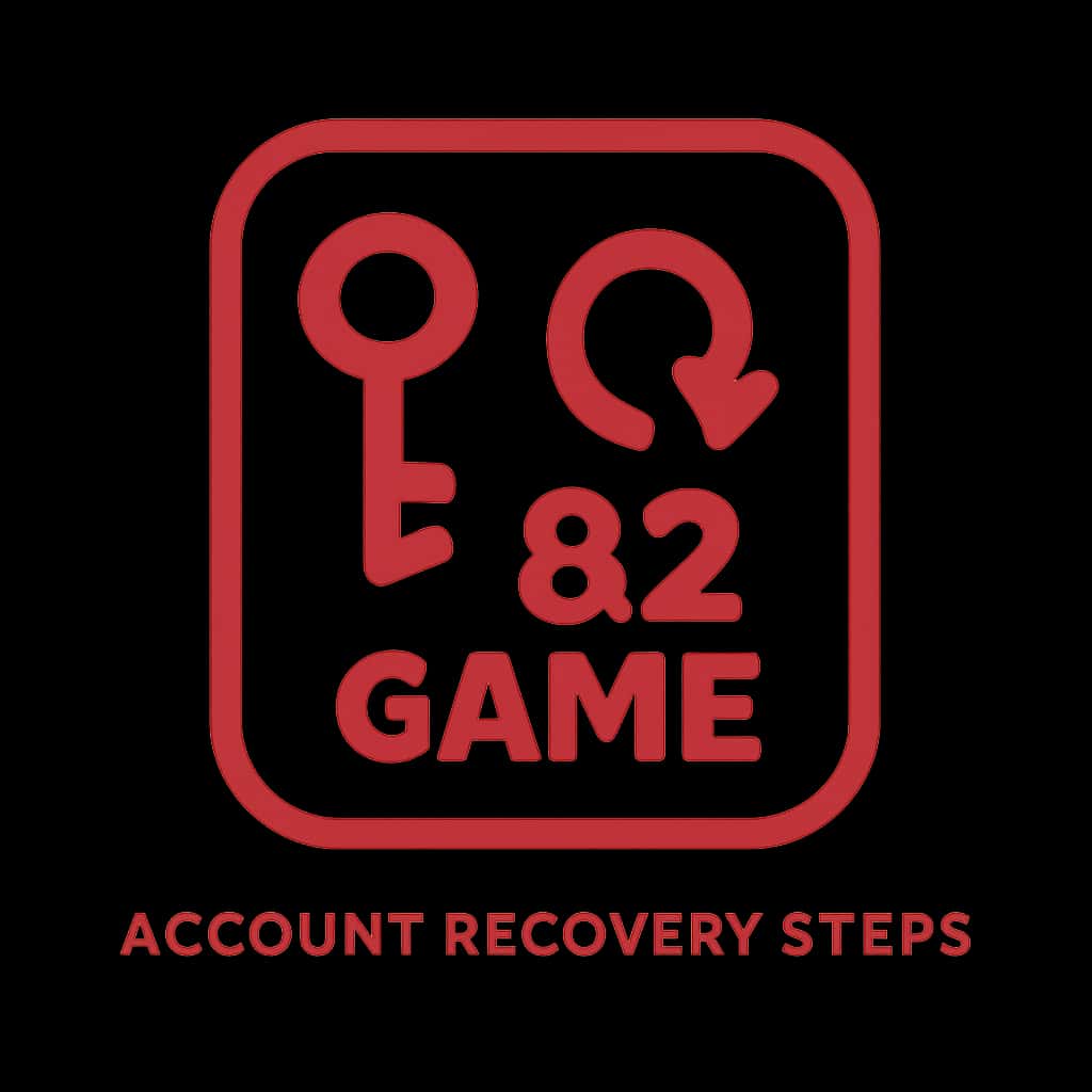 An icon depicting account recovery steps for 82 Game.