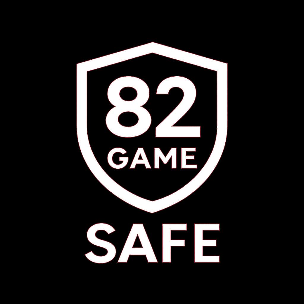A badge representing the safety of 82 Game, featuring a professional design with the text '82 Game'.